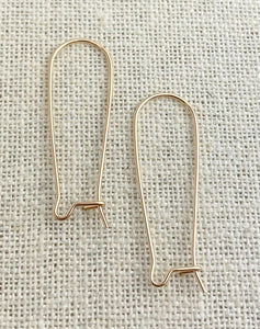 14k GF 35.0mm Kidney Ear Wire (0.76mm)