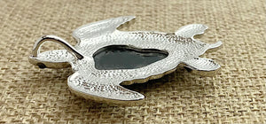 Abalone Sterling Silver Turtle Pendant