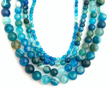 Blue Agate Dyed Bead Strand Sku#M2708