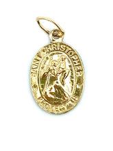 14KGF Saint Christopher Charm , Sku#1732-C