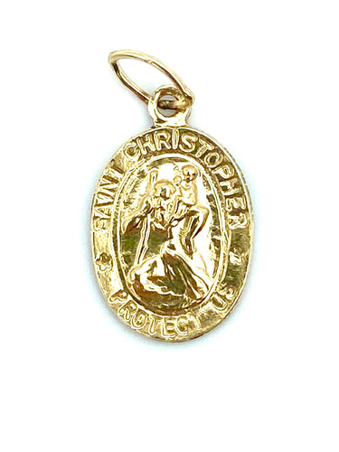 14KGF Saint Christopher Charm , Sku#1732-C