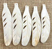 Mother of Pearl Feather Charm Sku#M123