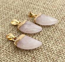 Rose Quartz Gold Plated Pendant