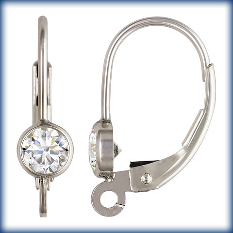 4.0MM White 3A CZ Bezel LB w/Ring