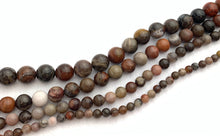 Tree-Fossil Jade Bead Strand