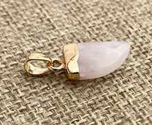 Rose Quartz Gold Plated Pendant