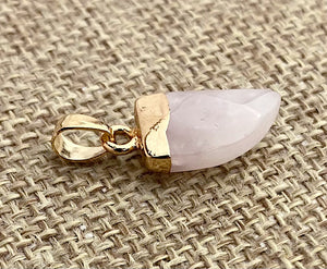 Rose Quartz Gold Plated Pendant