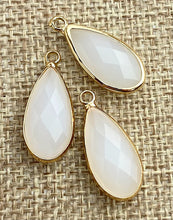 White Quartz Gold Plated Charm Sku#M1076